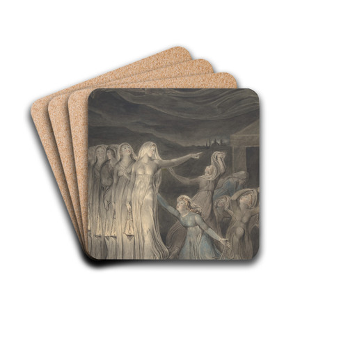 The Parable of the Wise and Foolish Virgins by William Blake Drink Coasters - set of 4