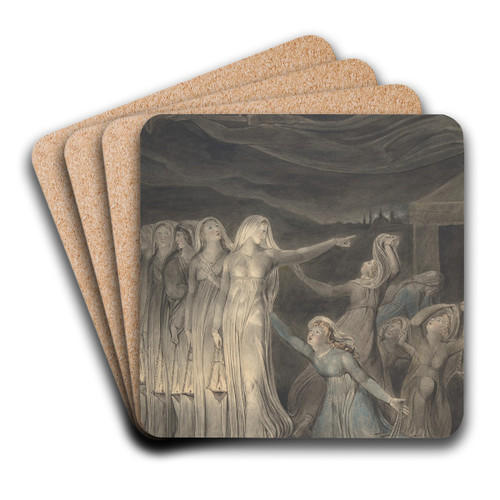 The Parable of the Wise and Foolish Virgins by William Blake Art Drink Coaster set