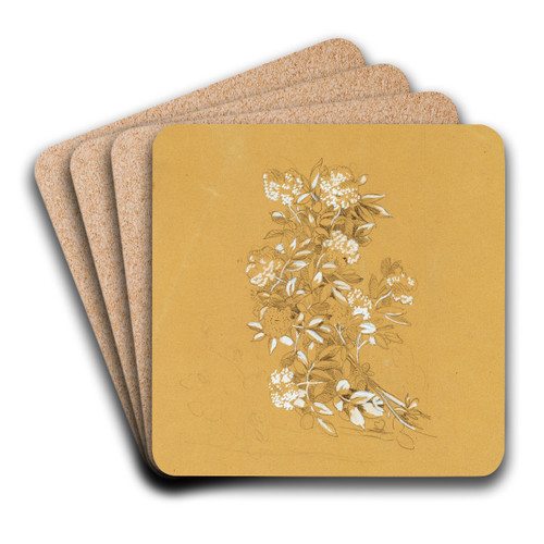Blumenbouquet by Johann Peter Krafft Art Drink Coaster set