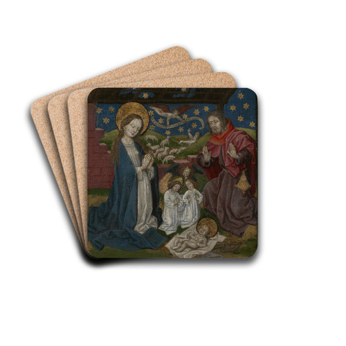 Nativity by Cologne Master of 1458 Drink Coasters - set of 4