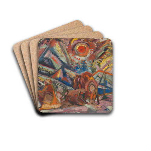 Odpoinok by Arnold Peter Weisz-Kubnan Drink Coasters - set of 4