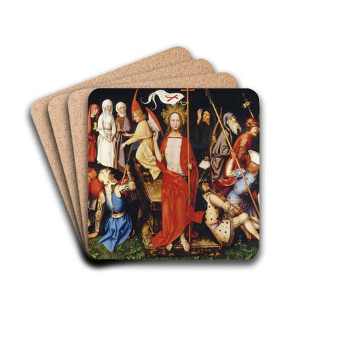 Resurrection by Hans Holbein The Elder Drink Coasters - set of 4