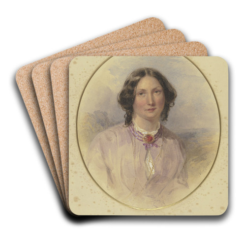 Portrait of a lady by Victor Mller Art Drink Coaster set Portrait of a lady by Victor Mller Art Drink Coaster set