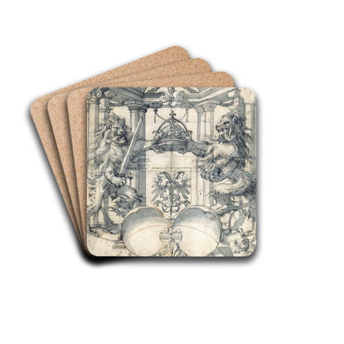 Cartoon for a Stained-Glass Window by Christoph Murer Drink Coasters - set of 4