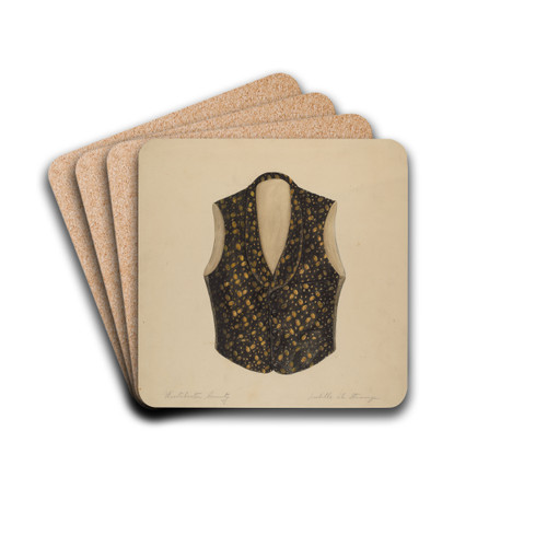 Vest by Isabelle De Strange Drink Coasters - set of 4 Vest by Isabelle De Strange Drink Coasters - set of 4