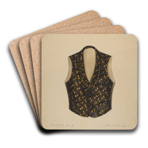 Vest by Isabelle De Strange Art Drink Coaster set Vest by Isabelle De Strange Art Drink Coaster set