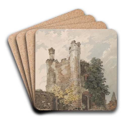 Tolleshunt-Beckingham, Essex by Thomas Girtin Art Drink Coaster set