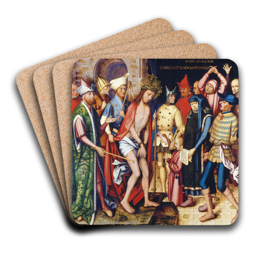 Ecce Homo by Hans Holbein The Elder Art Drink Coaster set