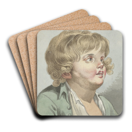 Boy's head by Jean-Baptiste Greuze Art Drink Coaster set