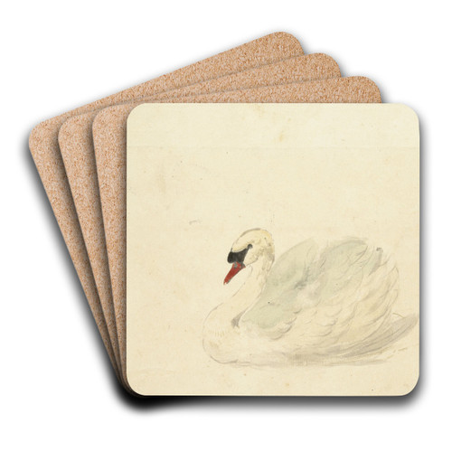 Knobbelzwaan by Aert Schouman Art Drink Coaster set