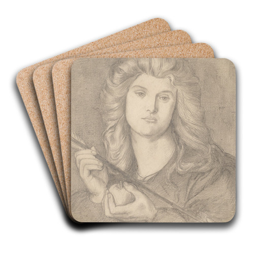 Study for "Venus Verticordia" by Dante Gabriel Rossetti Art Drink Coaster set