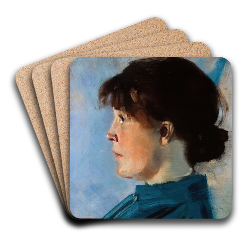 Oda Krohg by Christian Krohg Art Drink Coaster set