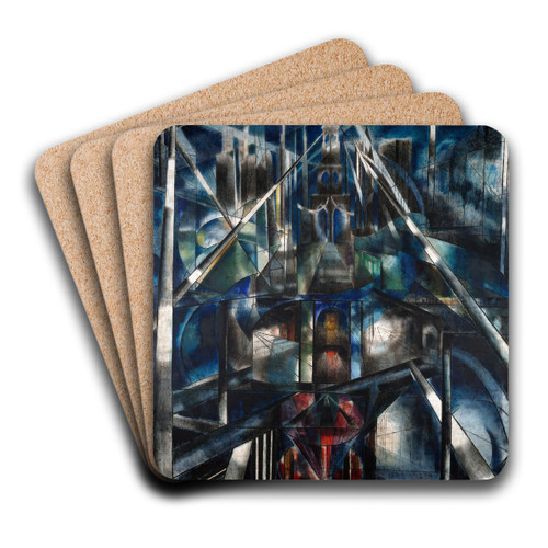 BrooklynBridge by Joseph Stella Art Drink Coaster set