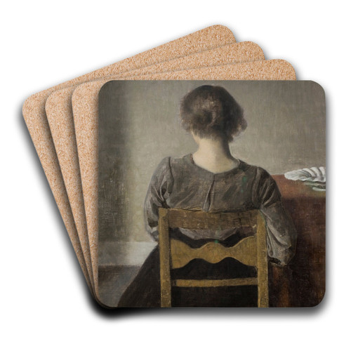Rest by Vilhelm Hammershi Art Drink Coaster set