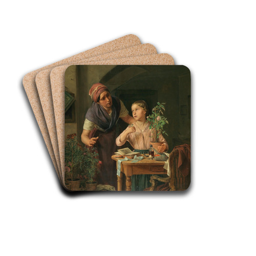 Die welke Rosenknopse by Rosalia Amon Drink Coasters - set of 4 Die welke Rosenknopse by Rosalia Amon Drink Coasters - set of 4