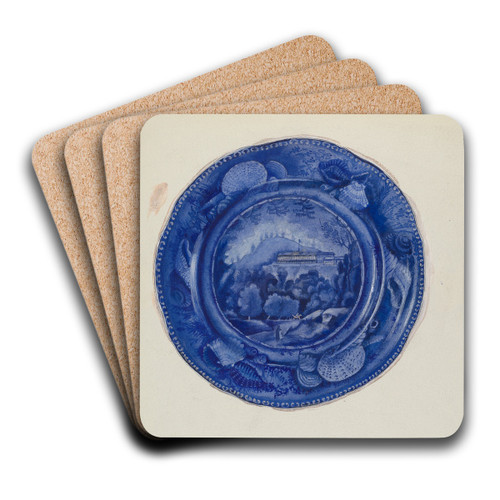 Plate by Beverly Chichester Art Drink Coaster set