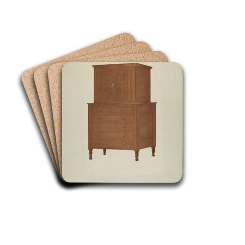 Shaker Cabinet by George V. Vezolles Drink Coasters - set of 4