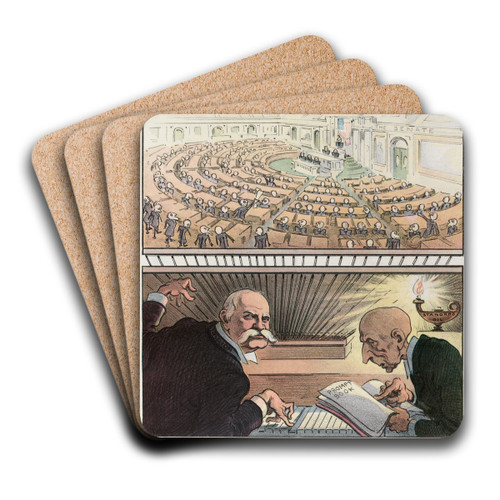 At the keyboard by Udo Keppler Art Drink Coaster set