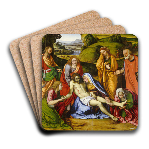 Lamentation by Andrea Solario Art Drink Coaster set