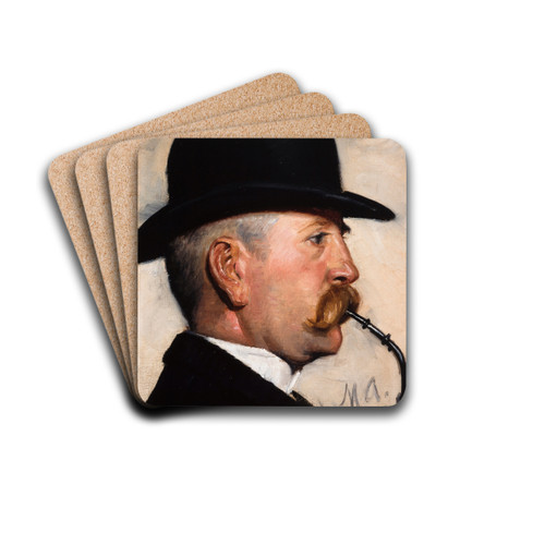 Michael Therkildsen by Michael Ancher Drink Coasters - set of 4