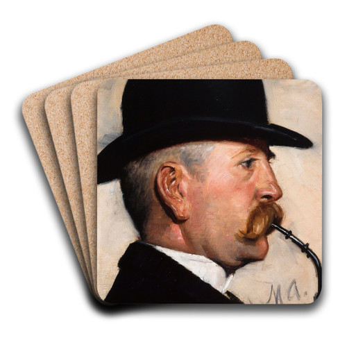 Michael Therkildsen by Michael Ancher Art Drink Coaster set