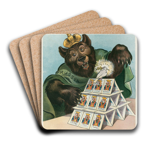 A house of cards by Udo Keppler Art Drink Coaster set