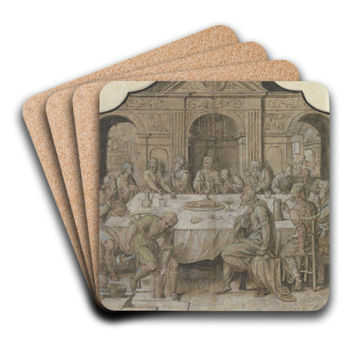 The Last Supper by Pieter Coecke van Aelst Art Drink Coaster set