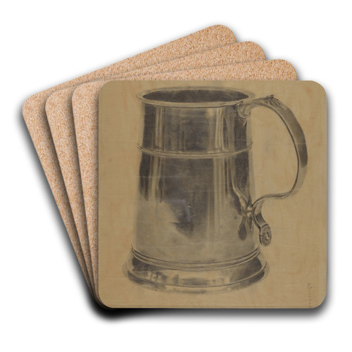 Pewter Mug by Harry Goodman Art Drink Coaster set Pewter Mug by Harry Goodman Art Drink Coaster set