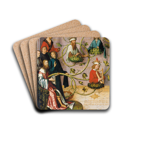 Tree of Jesse by Hans Holbein The Elder Drink Coasters - set of 4