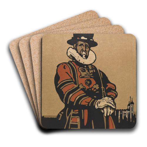 Beefeater by William Nicholson Art Drink Coaster set
