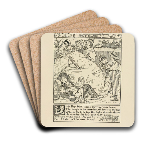 Boy blue by Winifred Smith Art Drink Coaster set