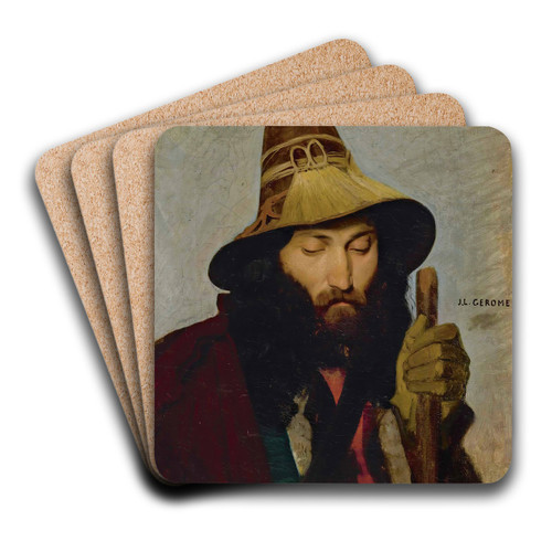 Portrait Of An Italian Man by Jean-Lon Grme Art Drink Coaster set