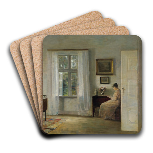 The Reader by Carl Holse Art Drink Coaster set