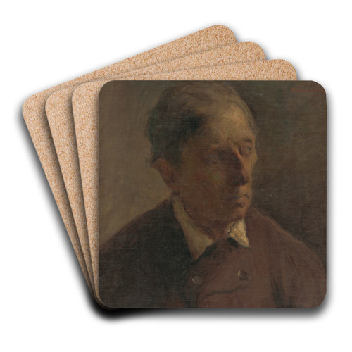 Head Study of a Man by Elemr Halsz-Hradil Art Drink Coaster set Head Study of a Man by Elemr Halsz-Hradil Art Drink Coaster set