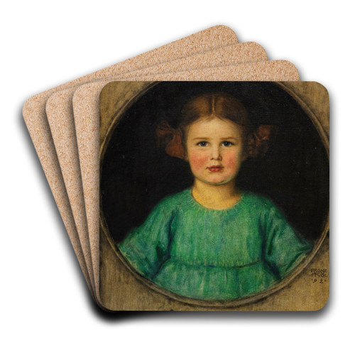 Mdchenbildnis (Anna-Lore Butzer) by Franz von Stuck Art Drink Coaster set