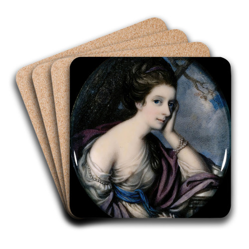 Portrait of Mrs. Floyd by Richard Cosway Art Drink Coaster set