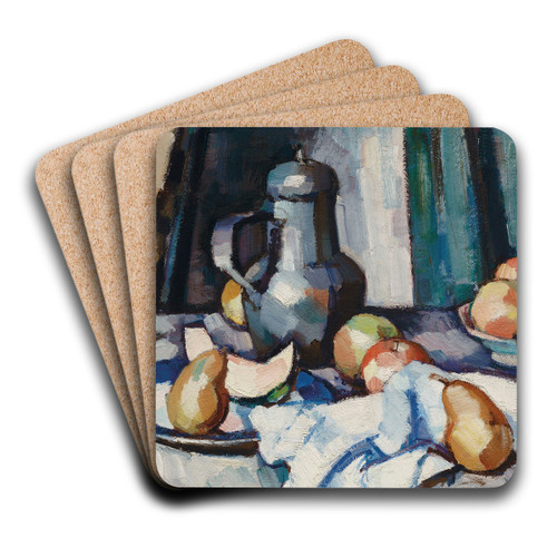 Apples and Pewter Pot by Samuel John Peploe Art Drink Coaster set