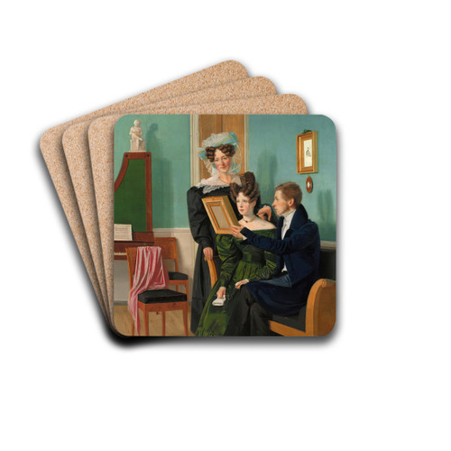 The Raffenberg Family by Wilhelm Bendz Drink Coasters - set of 4