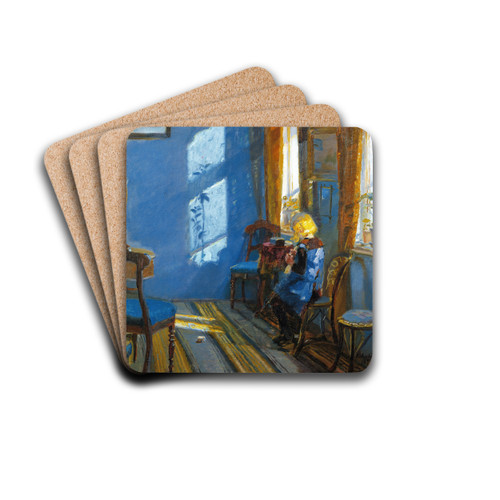 Sunlight in the Blue Room by Anna Archer Drink Coasters - set of 4