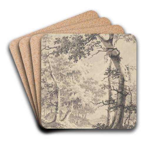 Wooded Landscape by Paulus van Liender Art Drink Coaster set