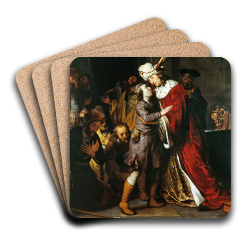 Joseph and his brothers by Gerbrand van den Eeckhout Art Drink Coaster set