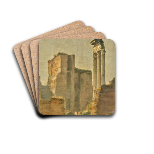 View of the Roman Forum by Carl Holse Drink Coasters - set of 4