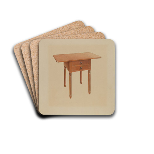 Shaker Table by Alfred H. Smith Drink Coasters - set of 4 Shaker Table by Alfred H. Smith Drink Coasters - set of 4