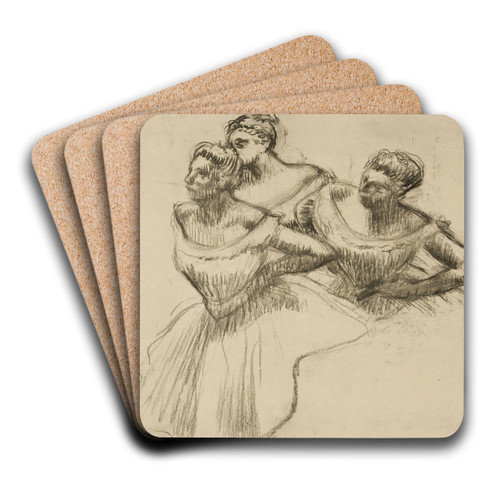 Trois danseuses by Edgar Degas Art Drink Coaster set
