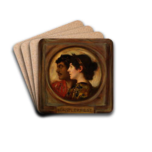 Franz und Mary Stuck  Knstlerfest by Franz von Stuck Drink Coasters - set of 4