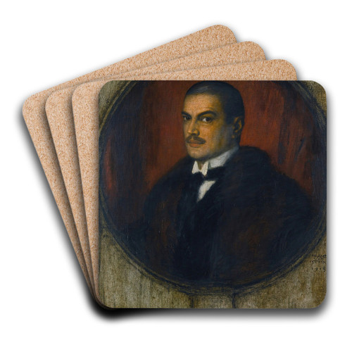 Self-portrait by Franz von Stuck Art Drink Coaster set