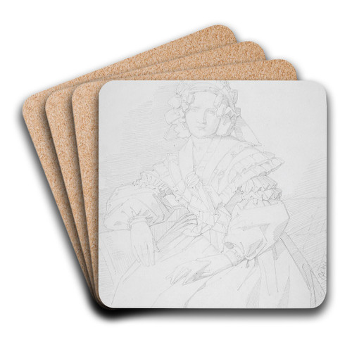 Portrait of a Woman by Johannes Samuel Otto Art Drink Coaster set