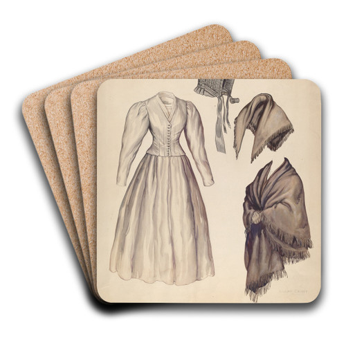 Dress by Lillian Causey Art Drink Coaster set