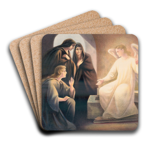 The angels in the sepulchre by Stecher Litho. Co Art Drink Coaster set