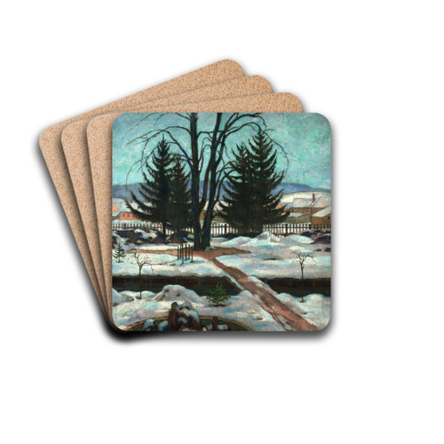 Winter by Emil Orlik Drink Coasters - set of 4